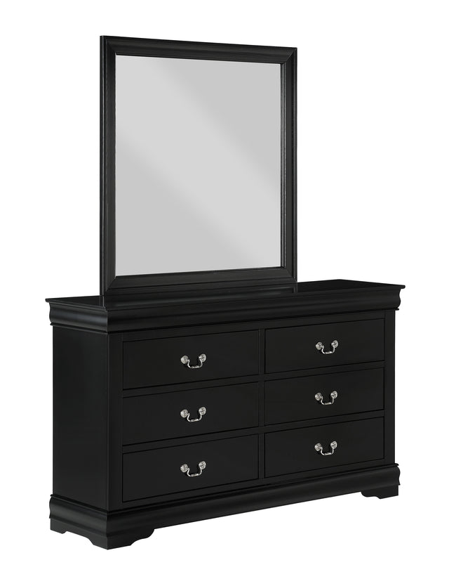 Louis Philip Mirror - Black