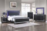 Emma Silver 4-Piece Queen Bedroom Set - Silver